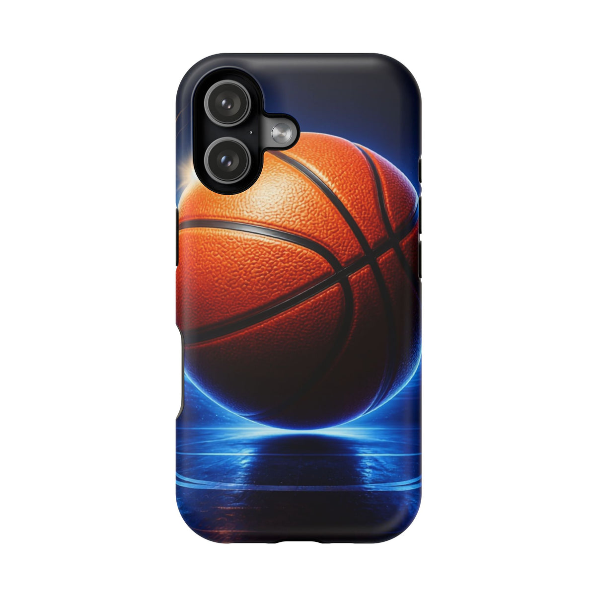 Basketball Magnetic Impact-Resistant Phone Case — Neon Court Design