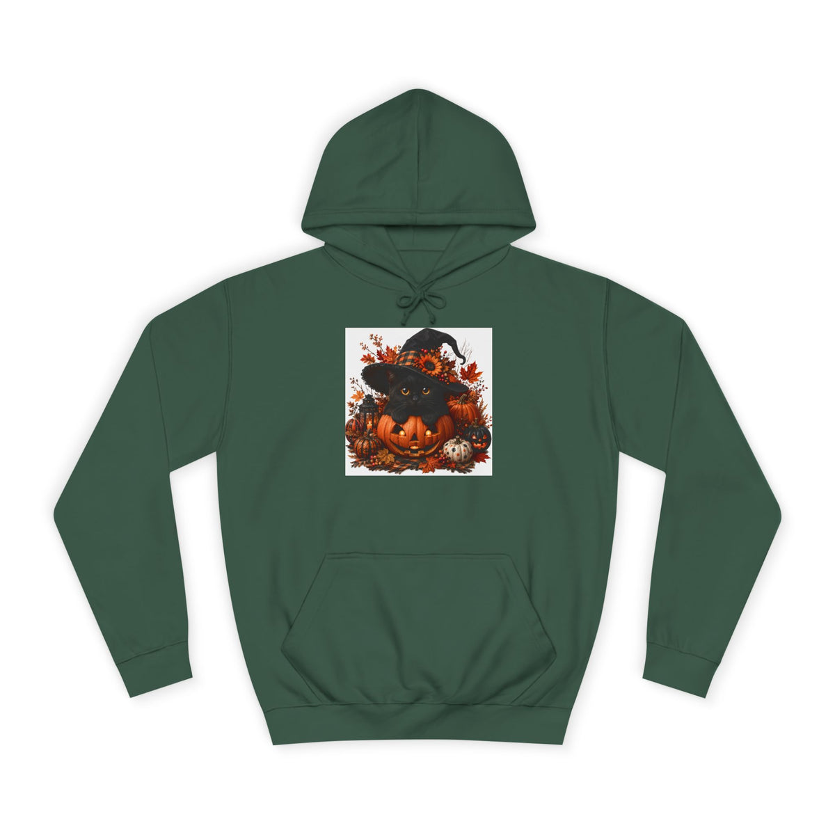 Halloween Pumpkin Witch Hoodie — Cute Spooky Fall College Sweatshirt