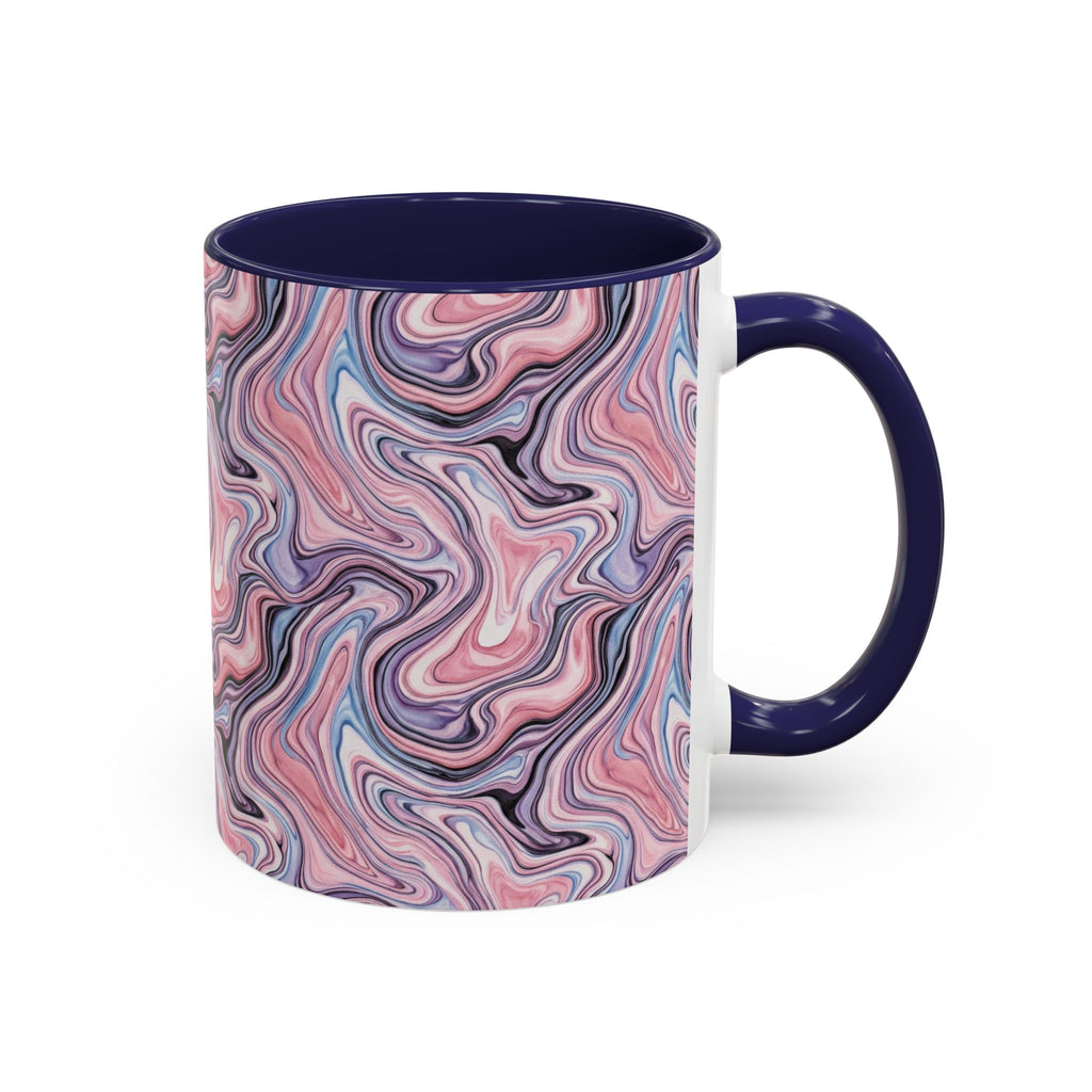 Pink Marble Swirl Accent Coffee Mug – 11/15oz