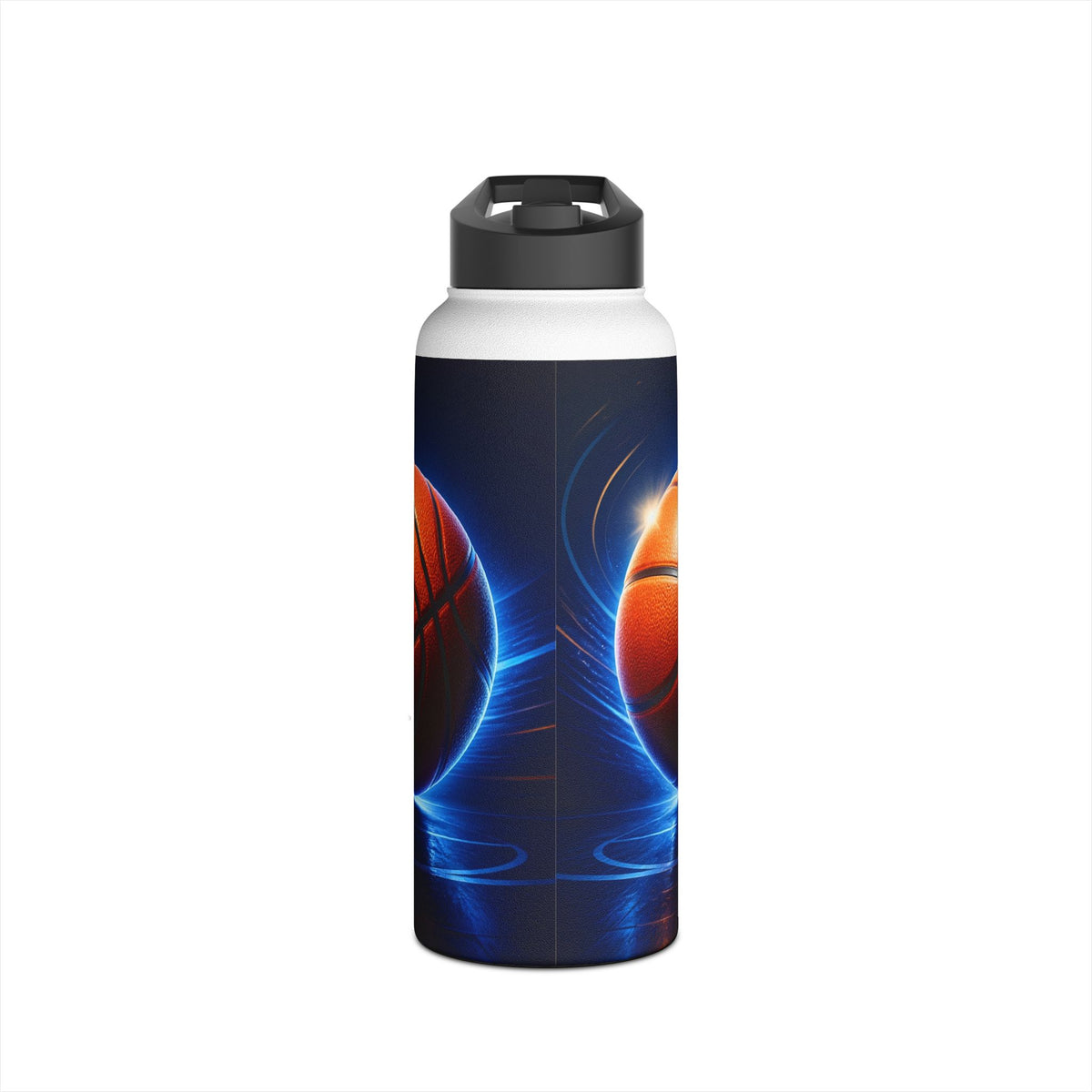 Basketball Stainless Steel Water Bottle — Electric Court Design