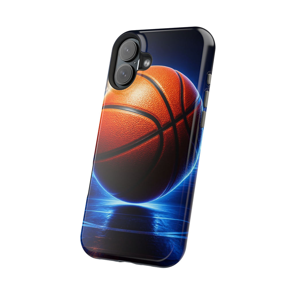 Basketball Magnetic Impact-Resistant Phone Case — Neon Court Design