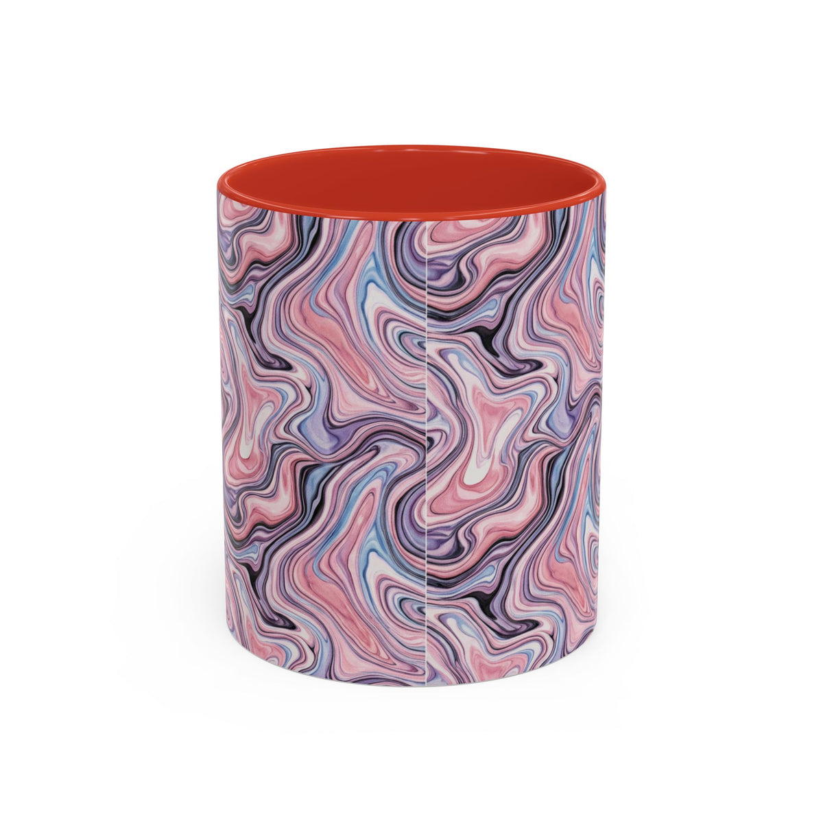 Pink Marble Swirl Accent Coffee Mug – 11/15oz