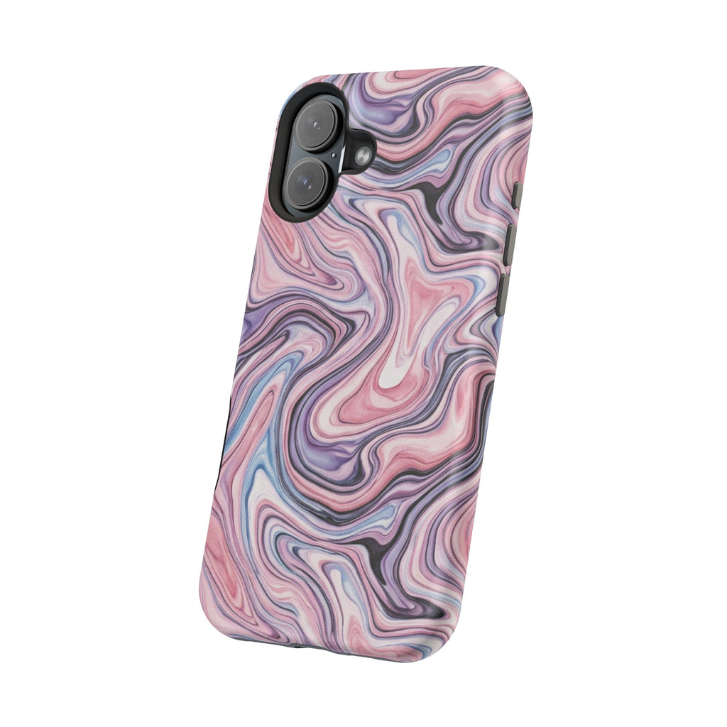Marbled Pink Swirl Phone Case — Magnetic Impact-Resistant Protection