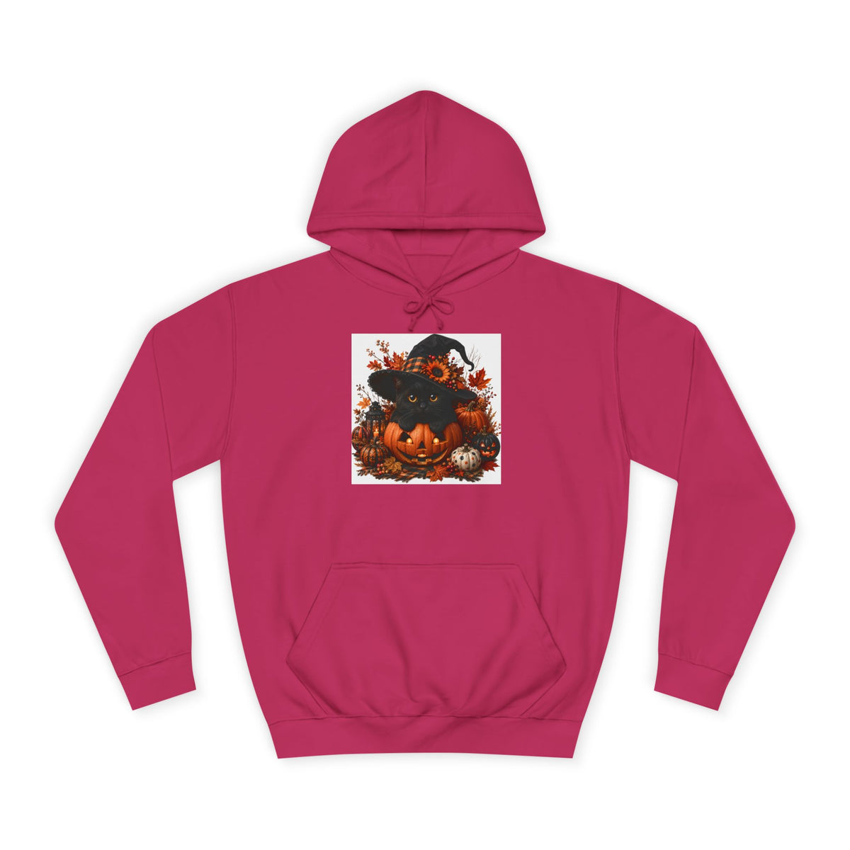 Halloween Pumpkin Witch Hoodie — Cute Spooky Fall College Sweatshirt