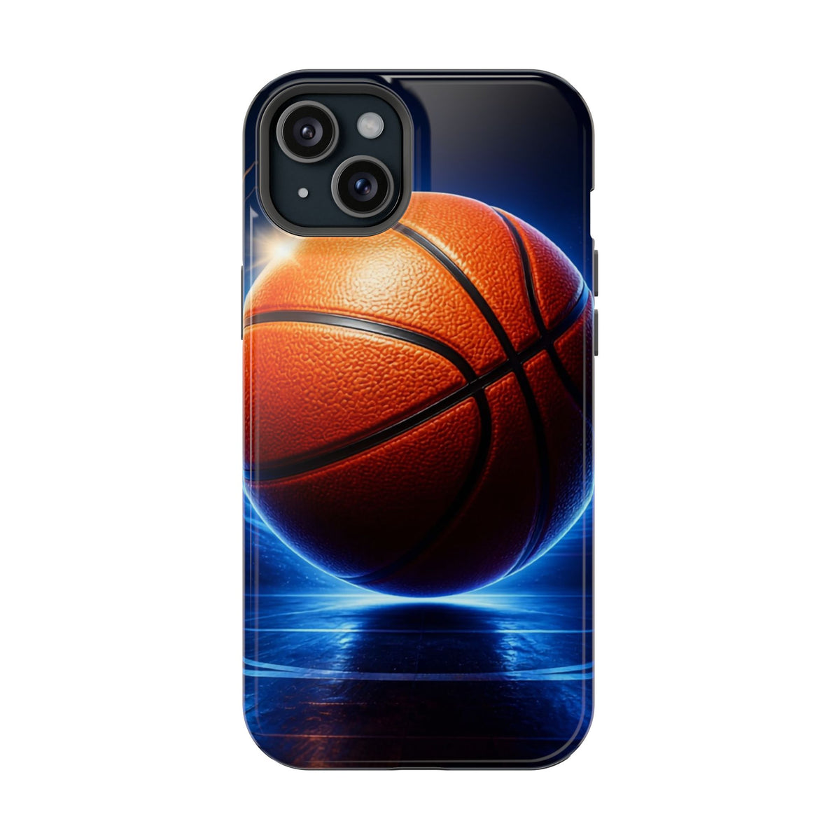 Basketball Magnetic Impact-Resistant Phone Case — Neon Court Design
