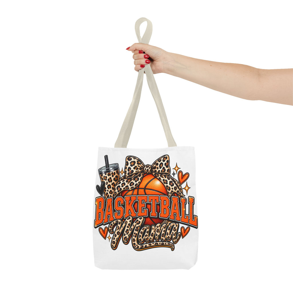 Basketball Mama Tote Bag — Leopard Print Sports Mom Gift