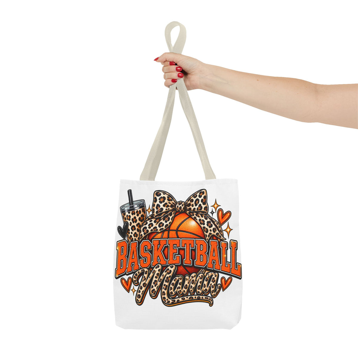 Basketball Mama Tote Bag — Leopard Print Sports Mom Gift