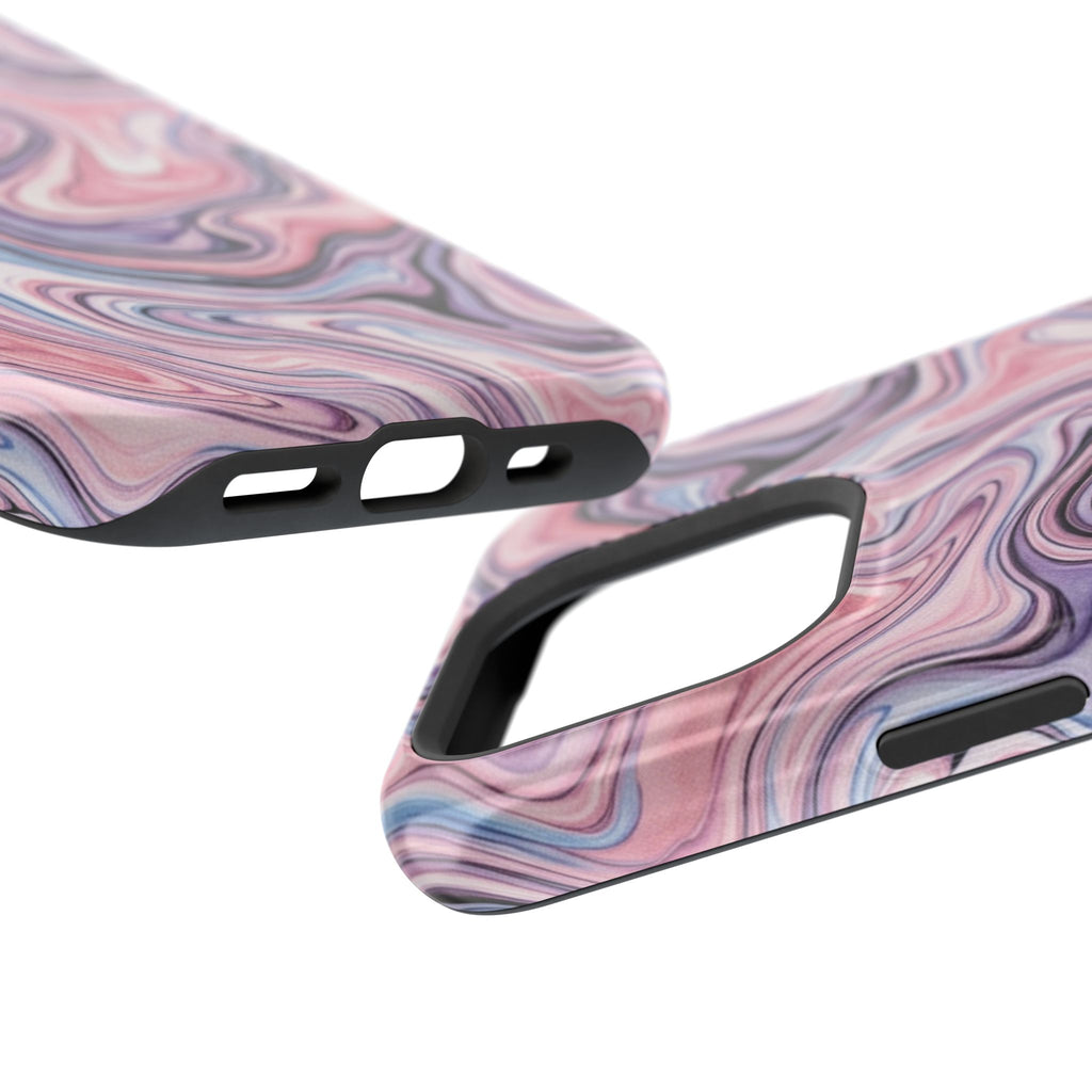 Marbled Pink Swirl Phone Case — Magnetic Impact-Resistant Protection