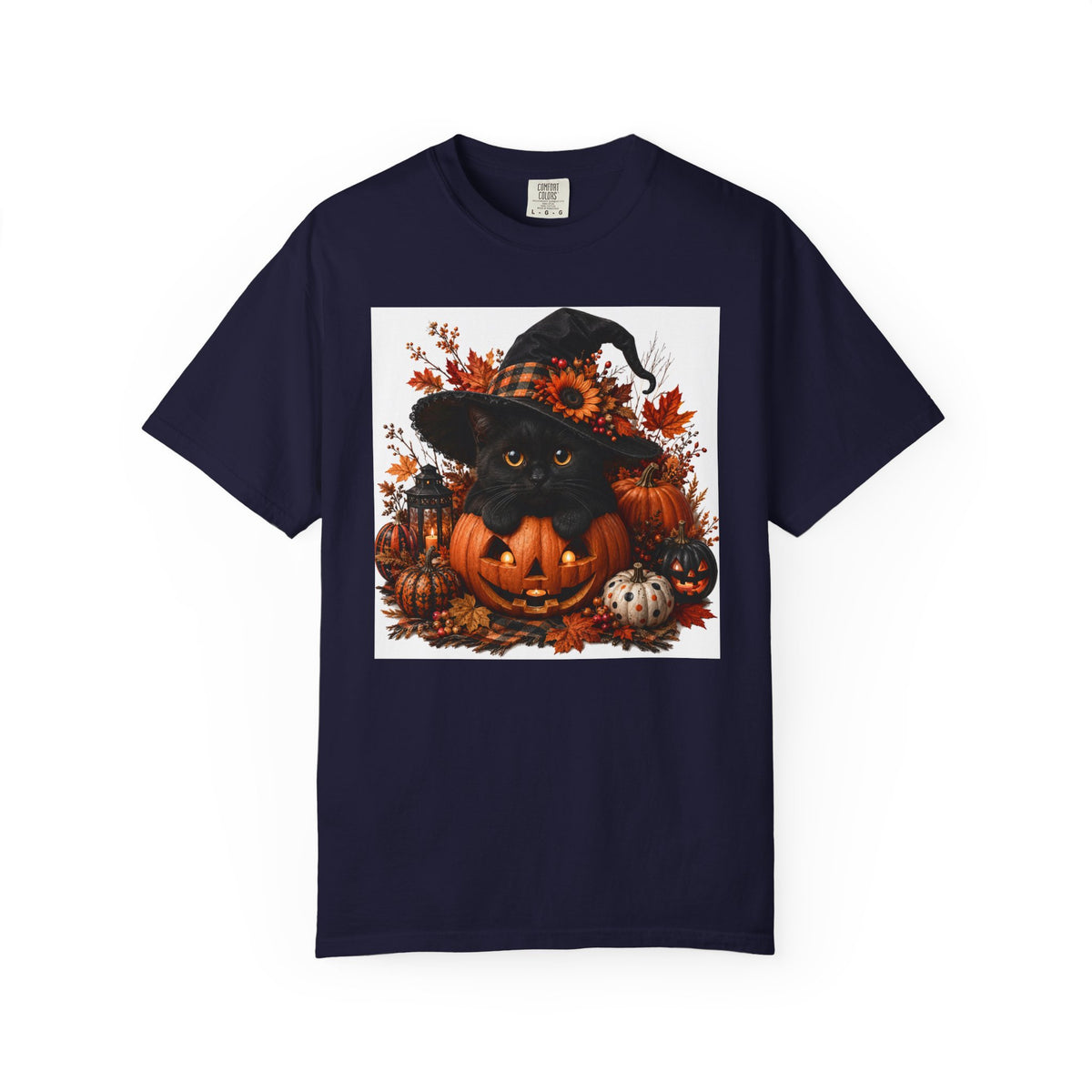 Halloween Black Cat Pumpkin T-Shirt