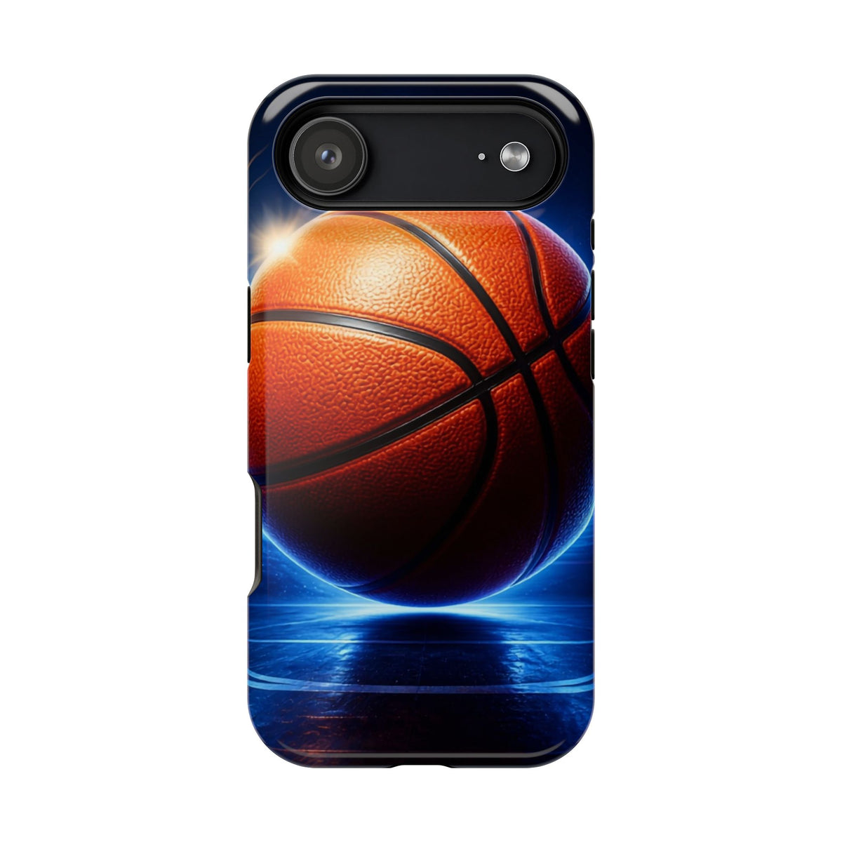 Basketball Magnetic Impact-Resistant Phone Case — Neon Court Design