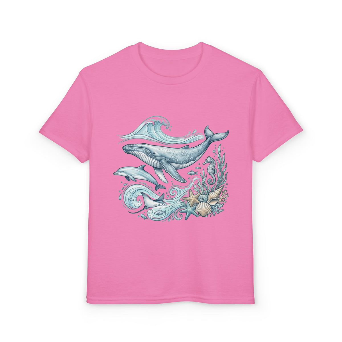 Kids' Ocean Whale Tees – Watercolor Whale & Sea Life Youth T‑Shirt