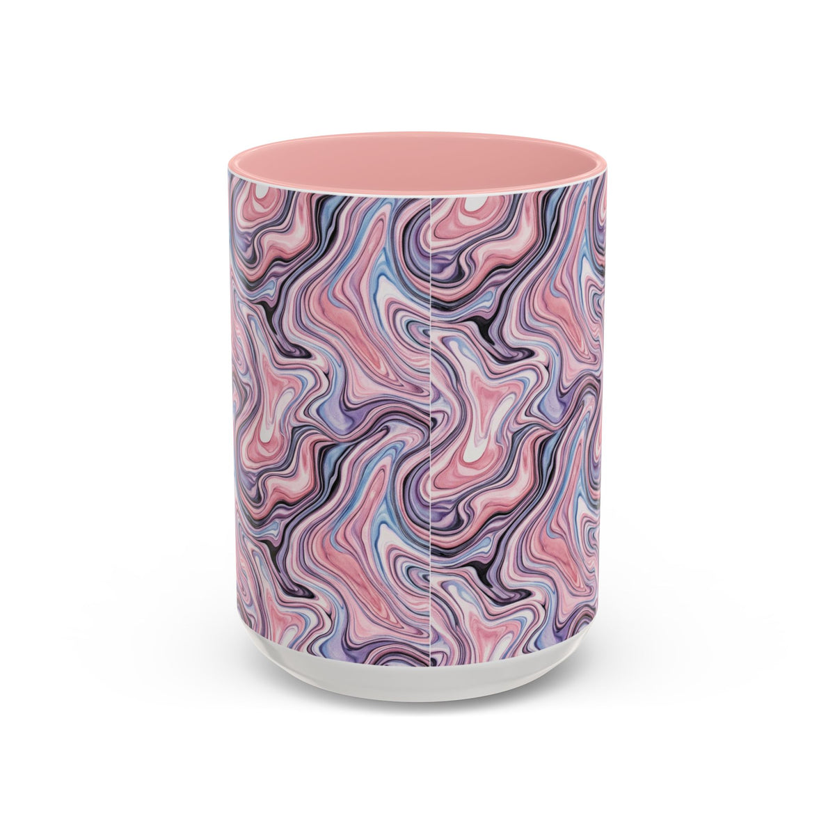 Pink Marble Swirl Accent Coffee Mug – 11/15oz
