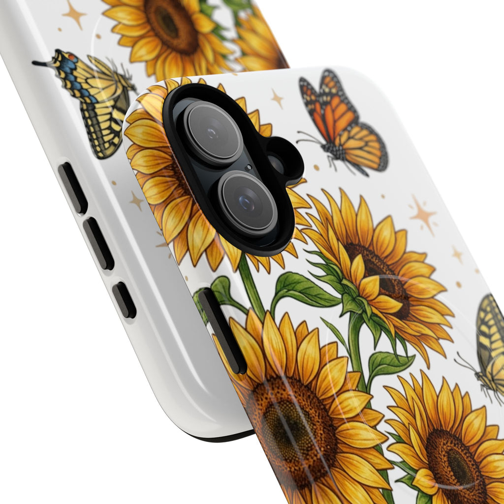Sunflower & Butterflies Tough Magnetic Phone Case