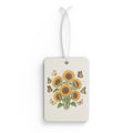 Sunflower Bouquet Car Air Freshener — Floral Scented Hanging Air Freshener with Butterflies