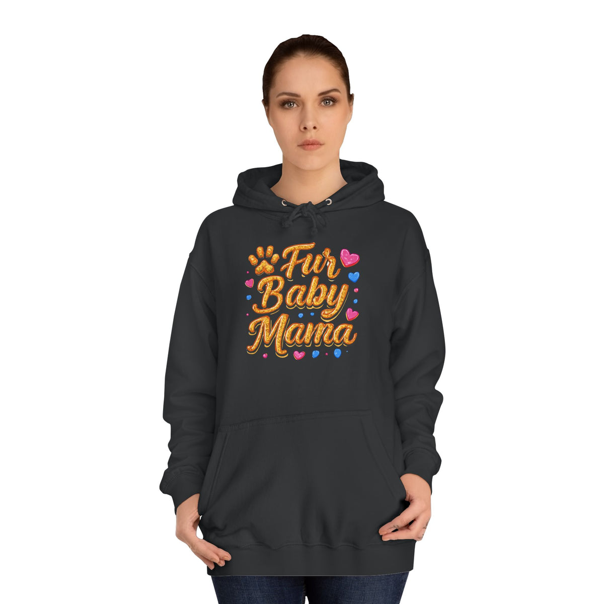 Fur Baby Mama Hoodie — Cute Paw Print Pet Mom Pullover