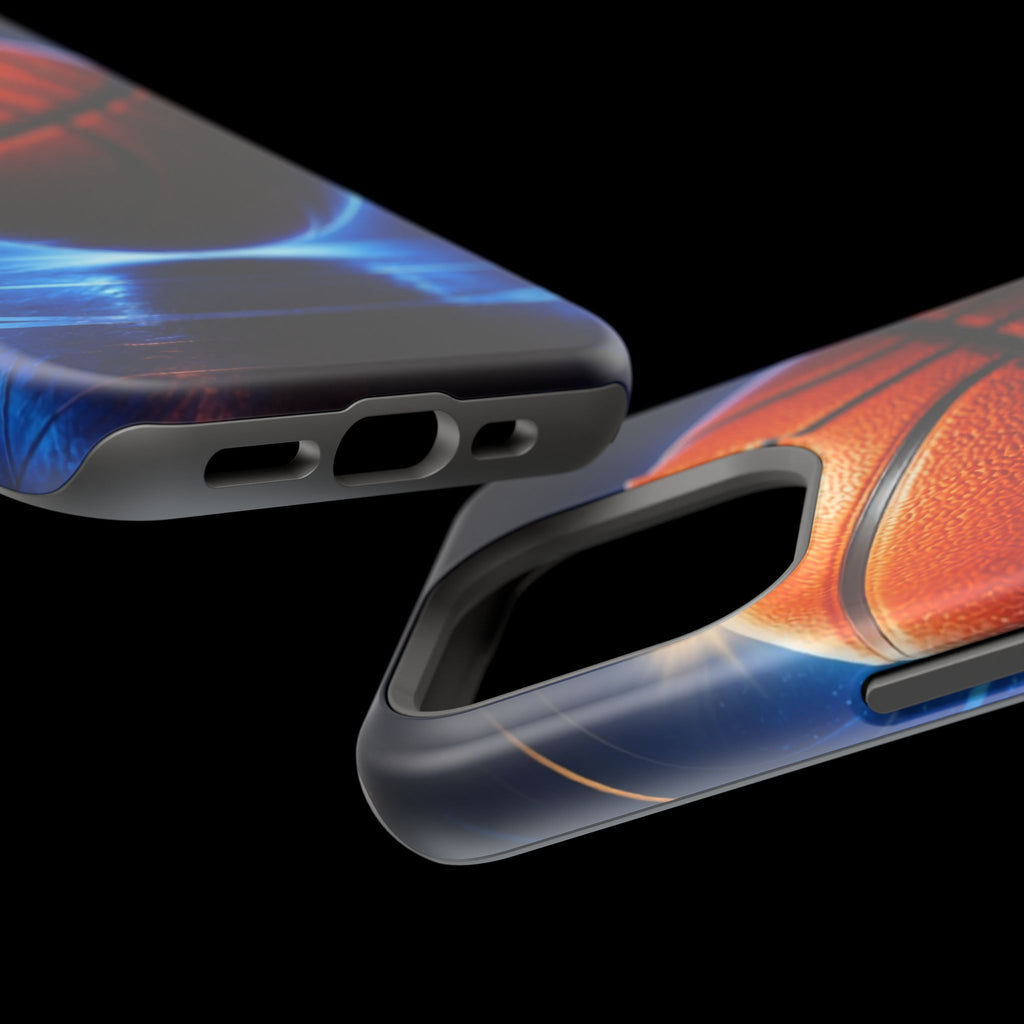 Basketball Magnetic Impact-Resistant Phone Case — Neon Court Design