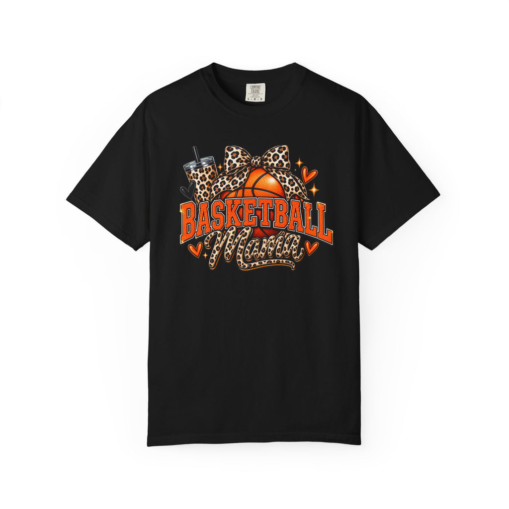 Basketball Mama T-Shirt — Leopard Print Hoop Mom Tee