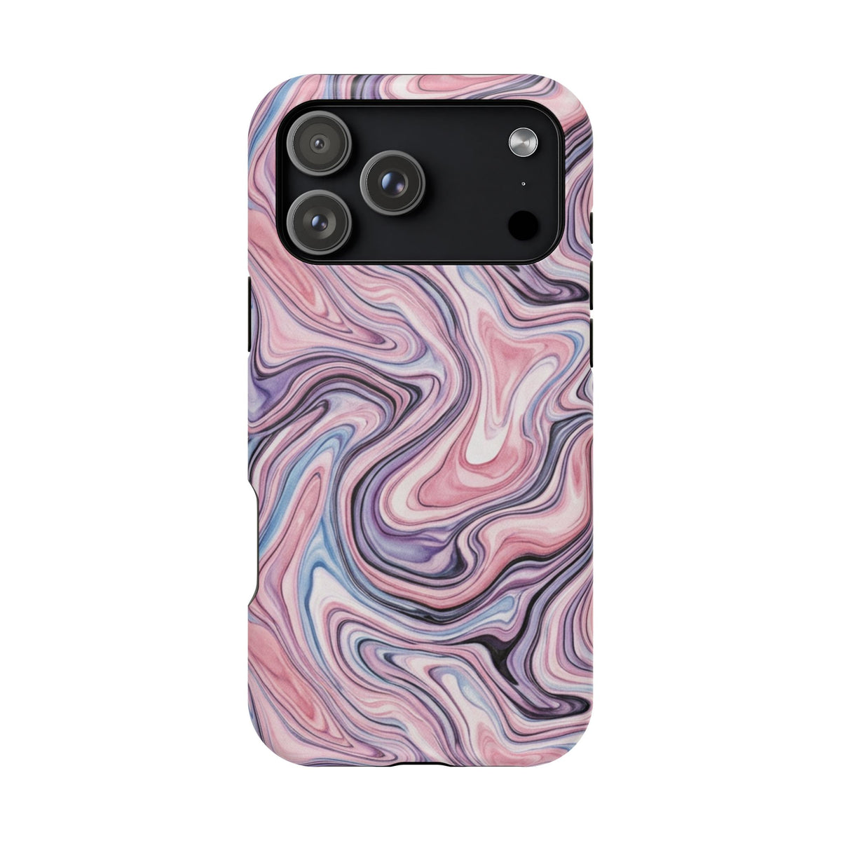 Marbled Pink Swirl Phone Case — Magnetic Impact-Resistant Protection
