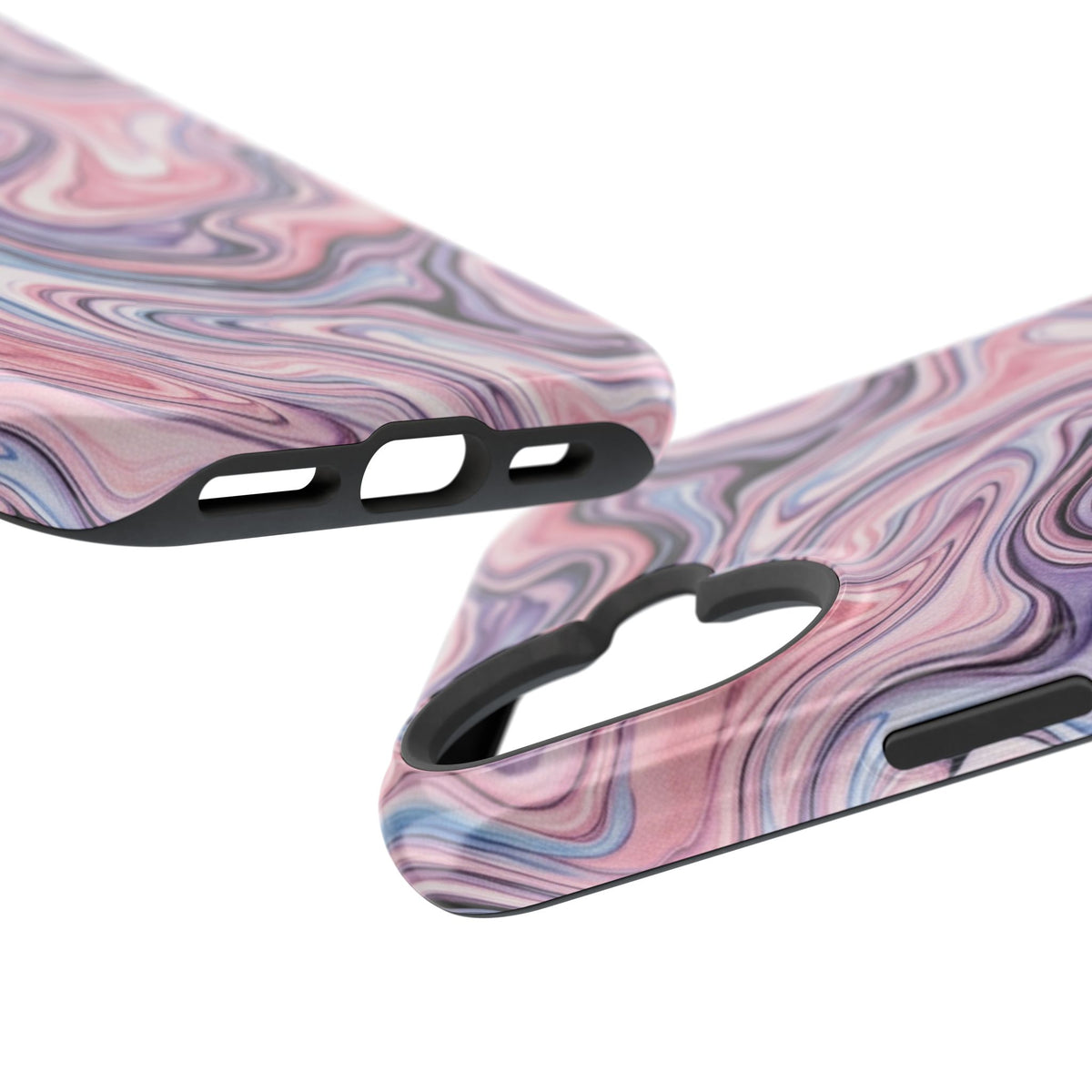 Marbled Pink Swirl Phone Case — Magnetic Impact-Resistant Protection