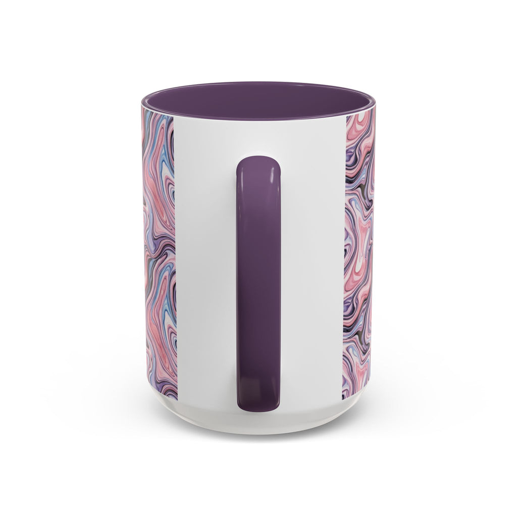 Pink Marble Swirl Accent Coffee Mug – 11/15oz