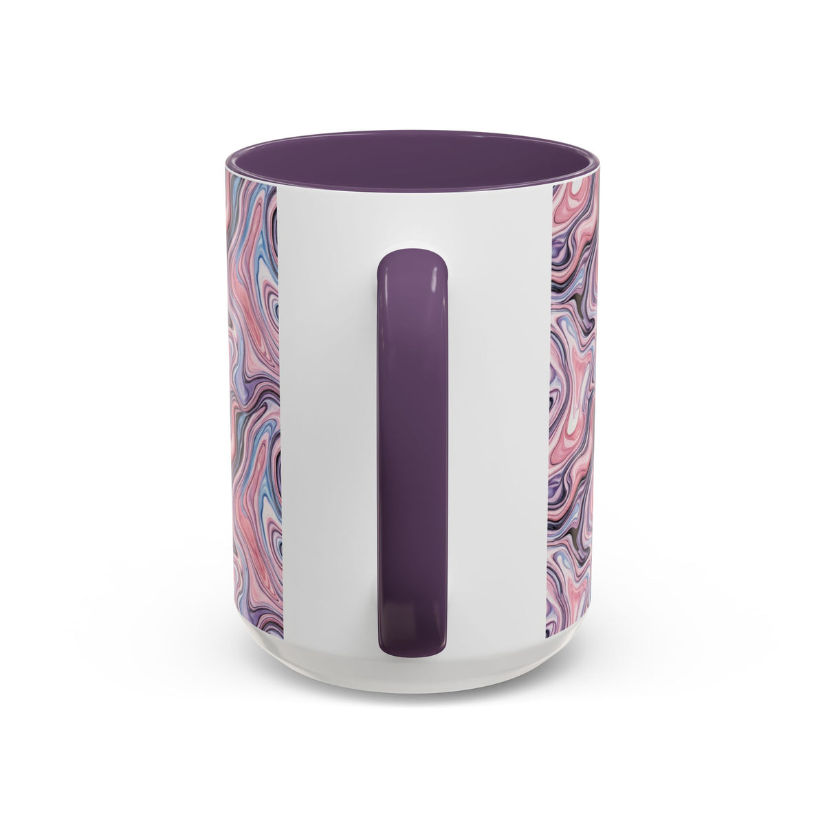 Pink Marble Swirl Accent Coffee Mug – 11/15oz