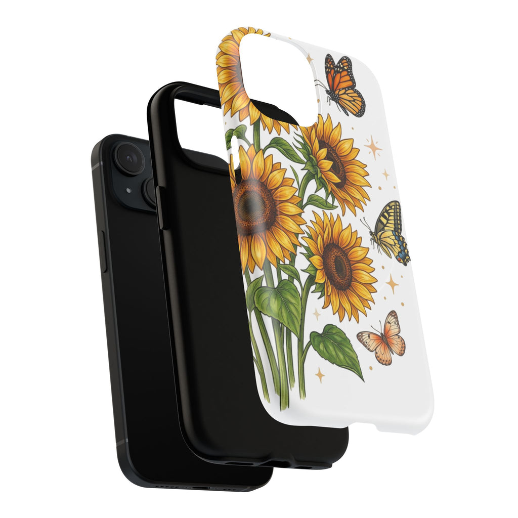 Sunflower & Butterflies Tough Magnetic Phone Case
