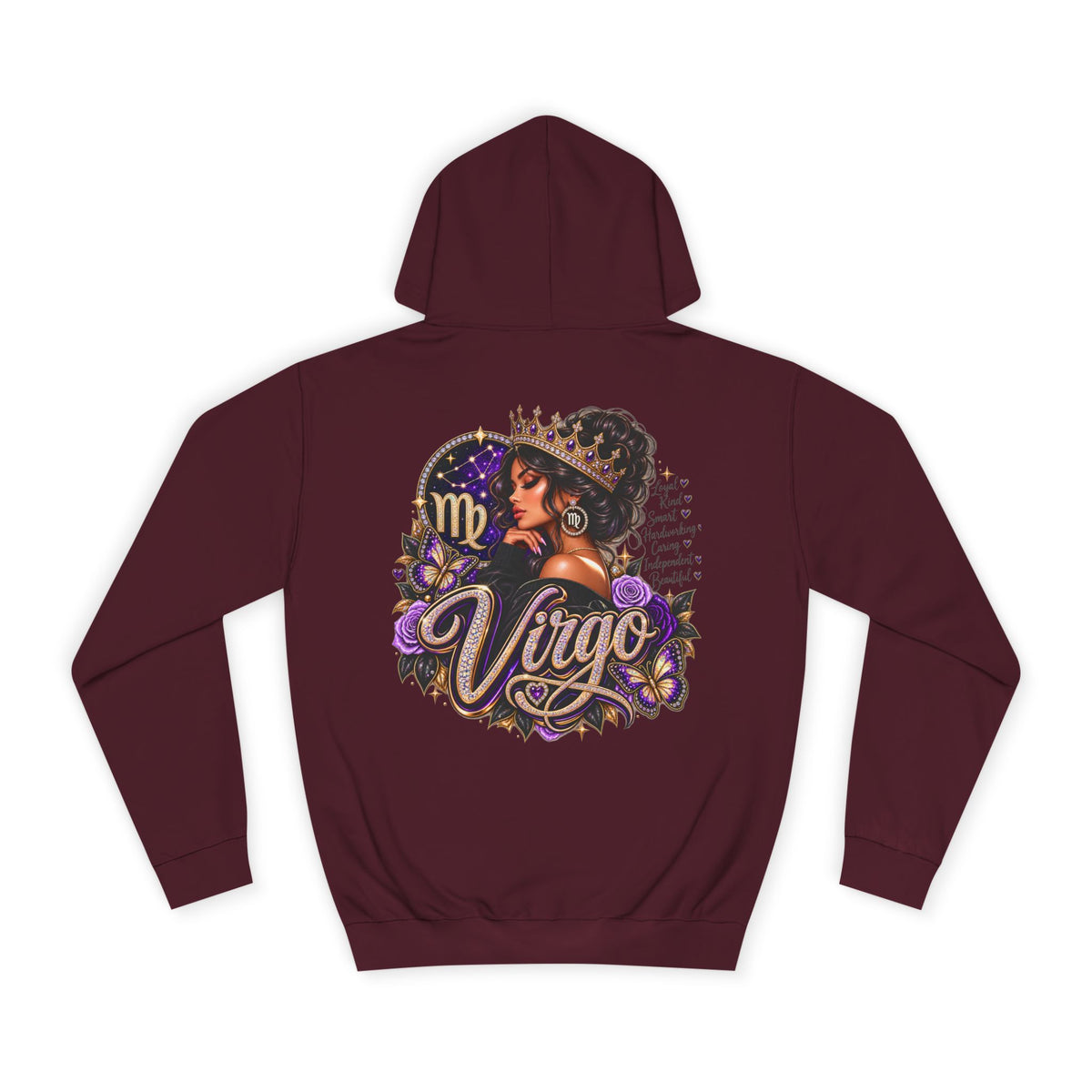 Virgo Zodiac College Hoodie – Astrology Graphic Campus Pullover