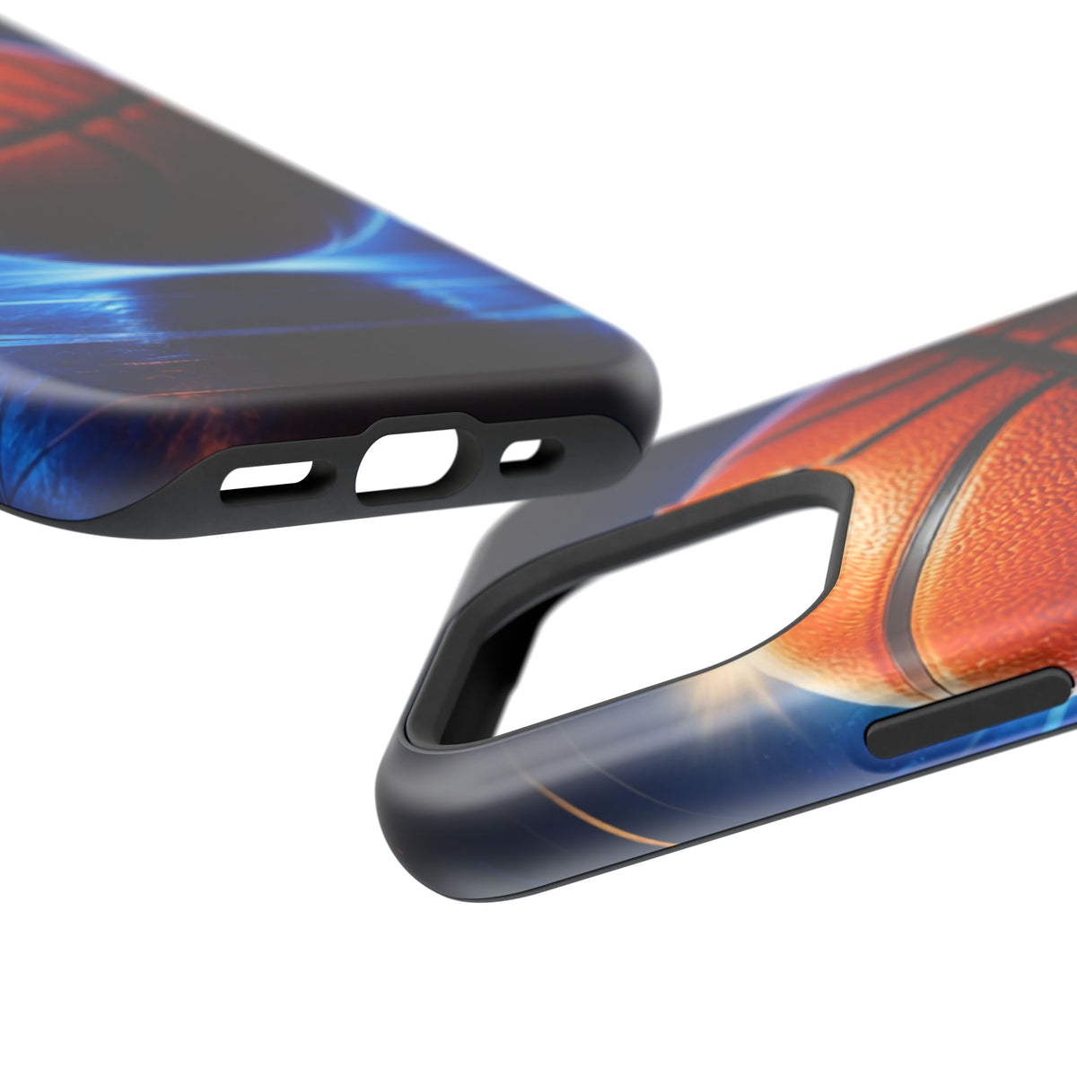 Basketball Magnetic Impact-Resistant Phone Case — Neon Court Design