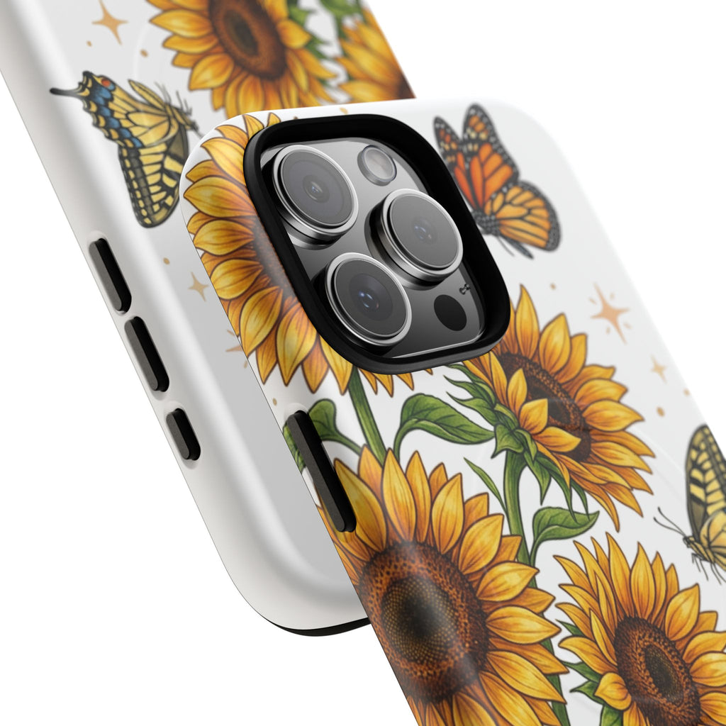 Sunflower & Butterflies Tough Magnetic Phone Case
