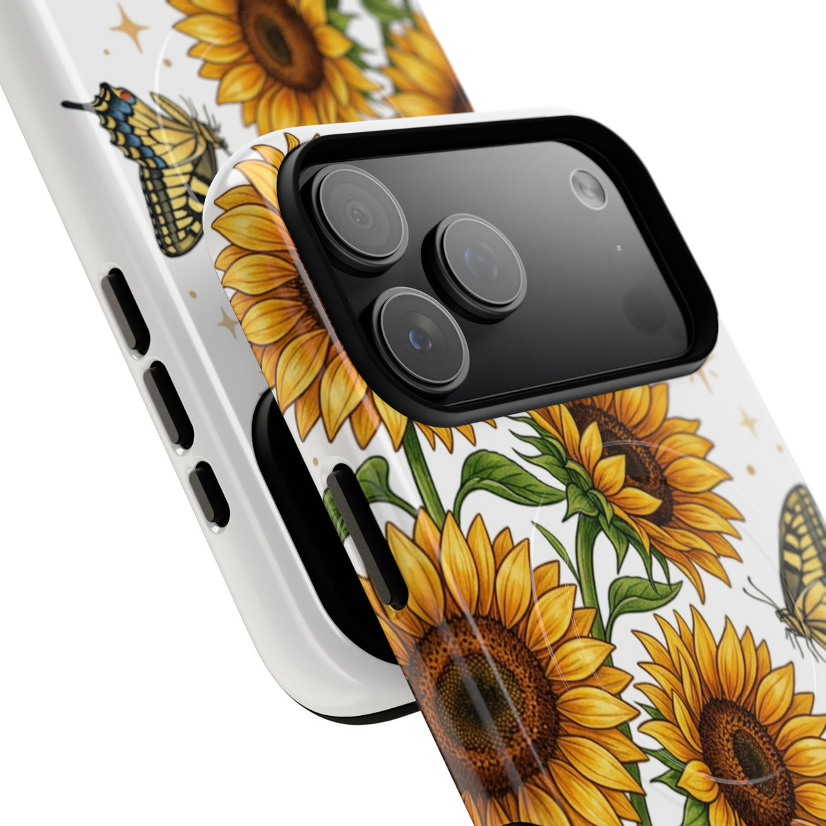 Sunflower & Butterflies Tough Magnetic Phone Case