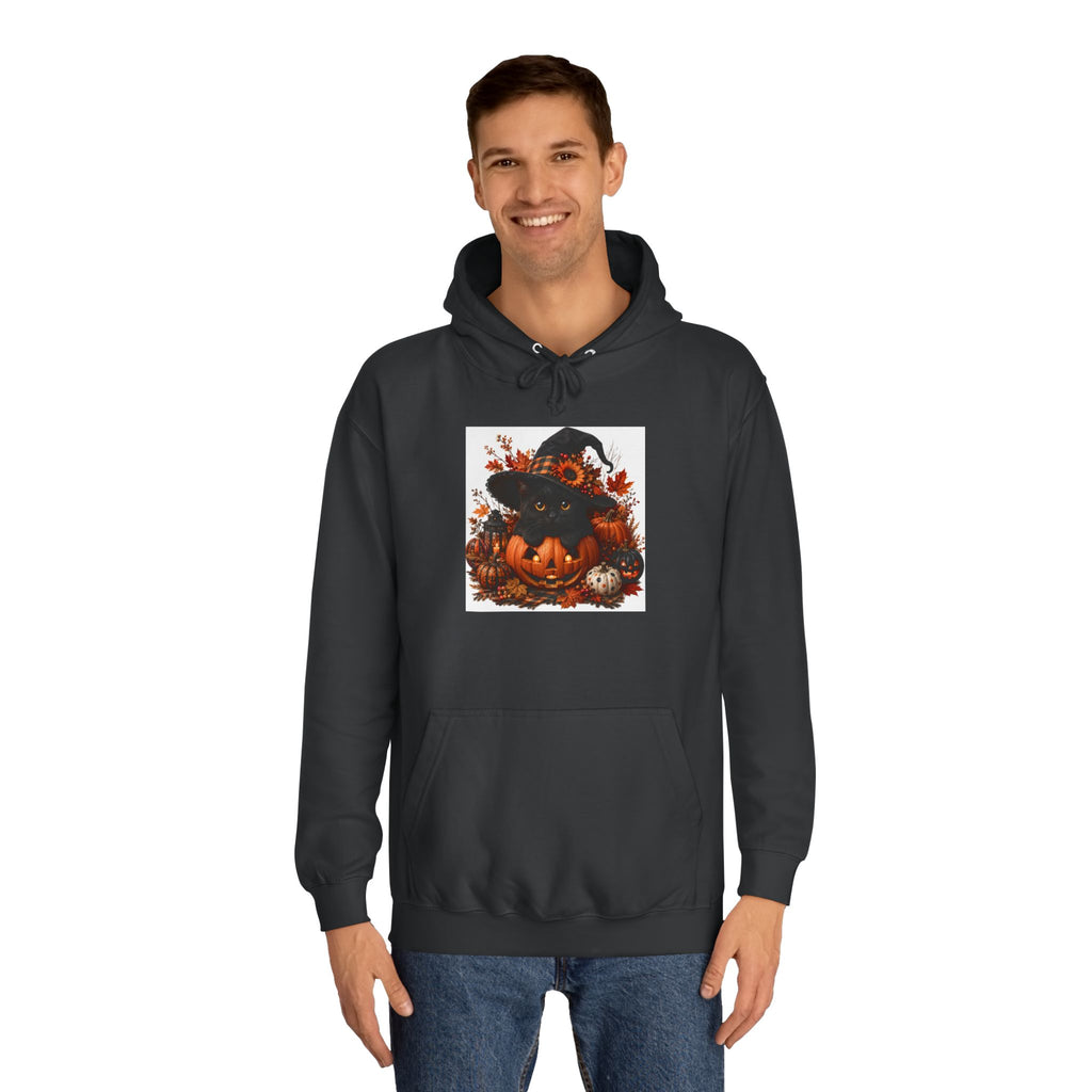 Halloween Pumpkin Witch Hoodie — Cute Spooky Fall College Sweatshirt