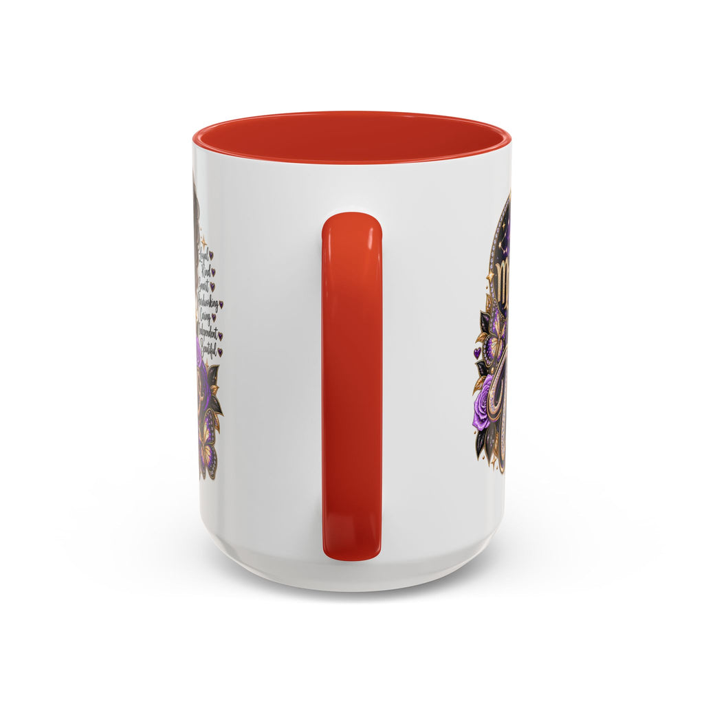Virgo Zodiac Accent Coffee Mug — Purple Crowned Virgo Astrology Gift (11/15oz)