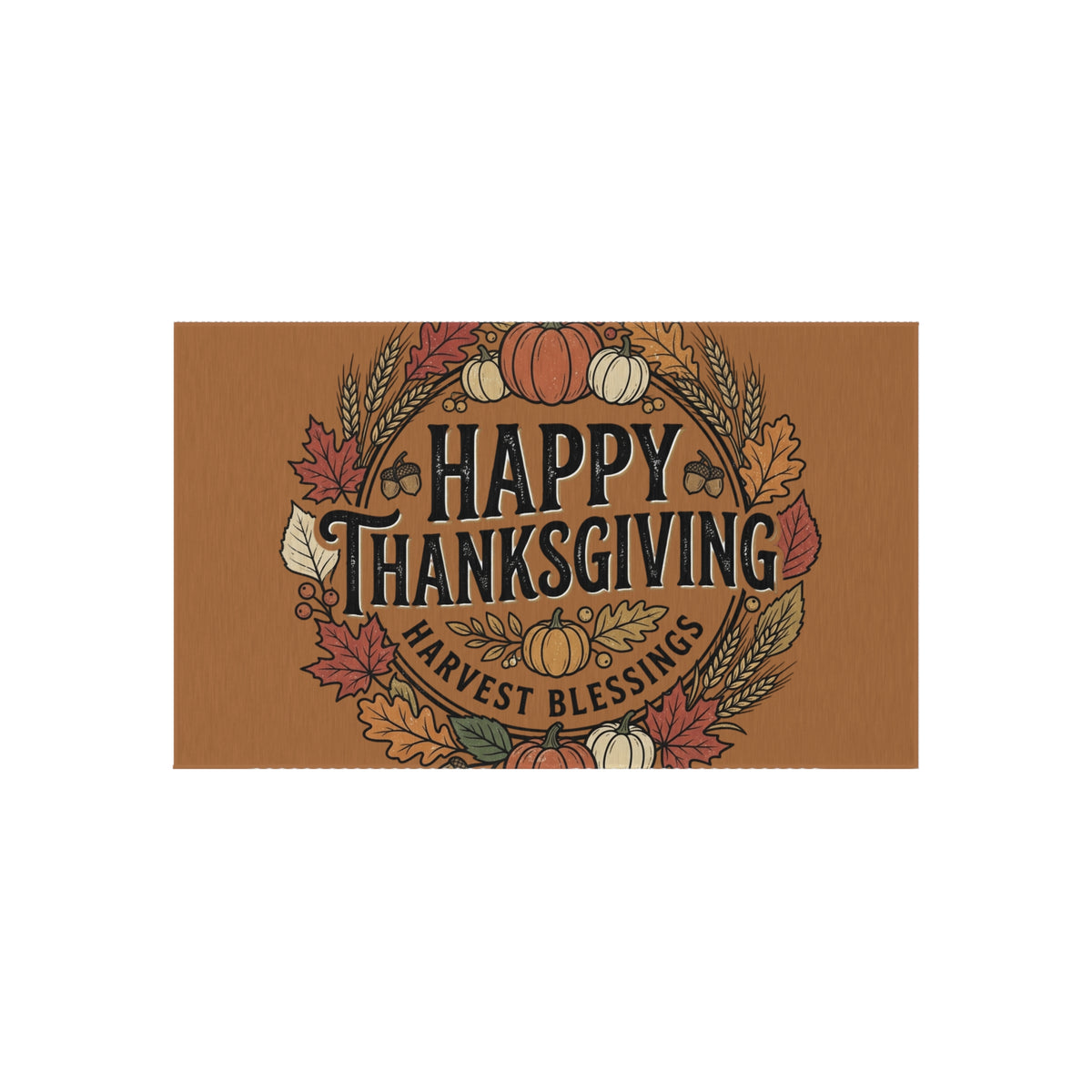 Happy Thanksgiving Outdoor Rug — Harvest Blessings Fall Doormat