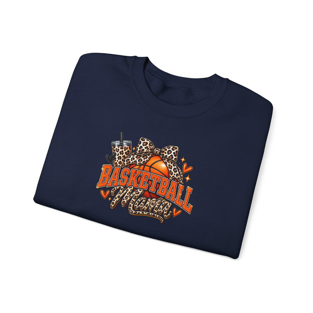 Basketball Leopard Print Crewneck Sweatshirt