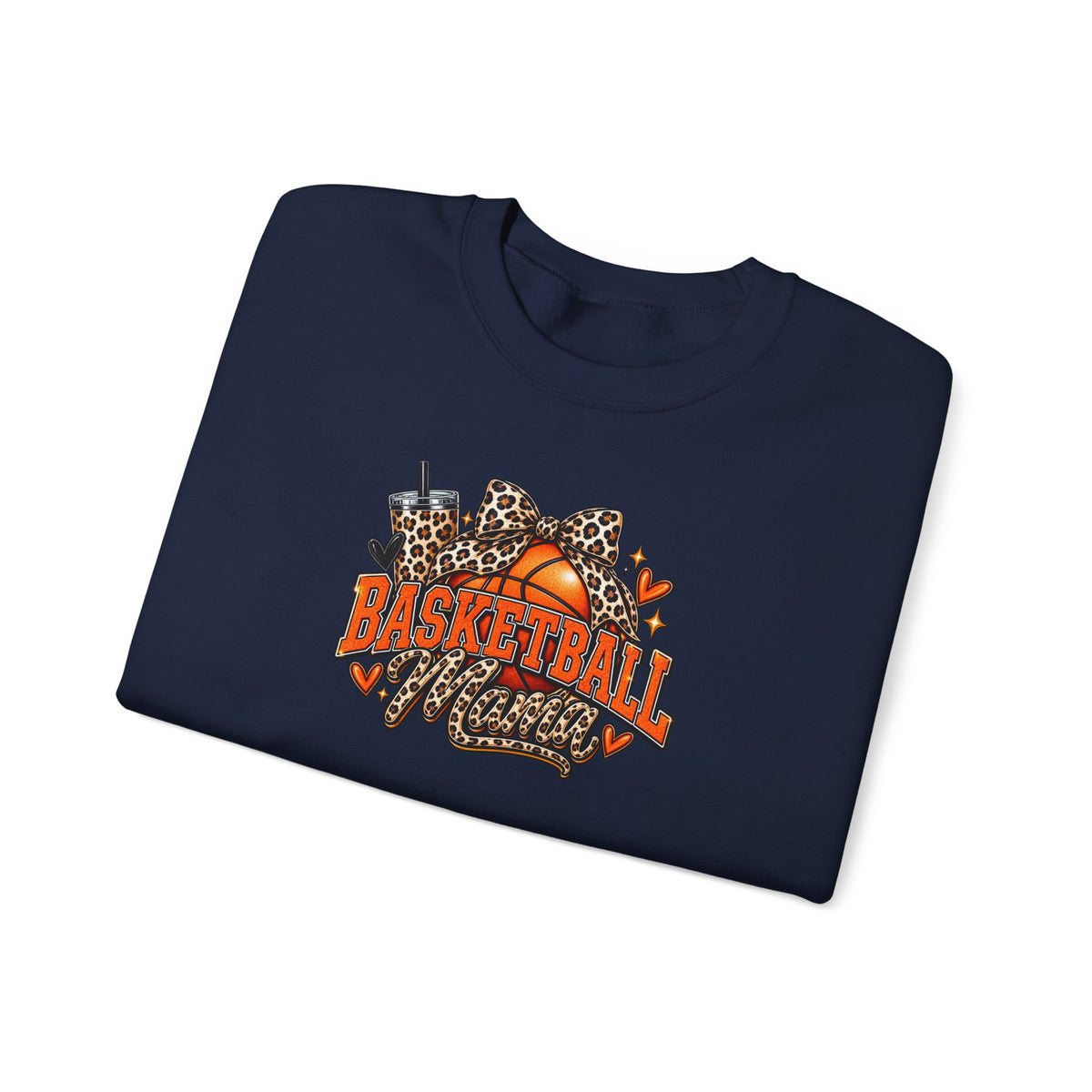 Basketball Leopard Print Crewneck Sweatshirt