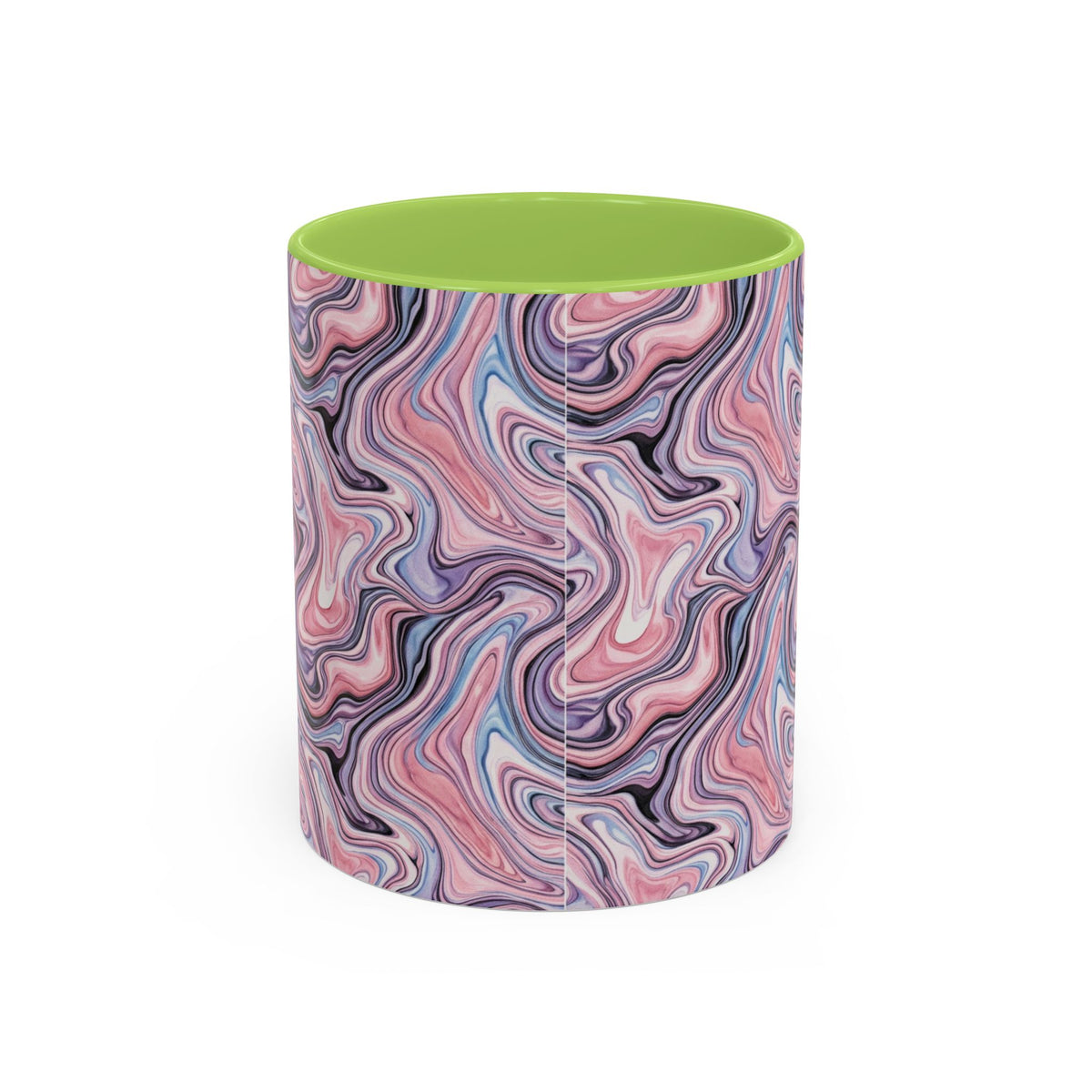 Pink Marble Swirl Accent Coffee Mug – 11/15oz