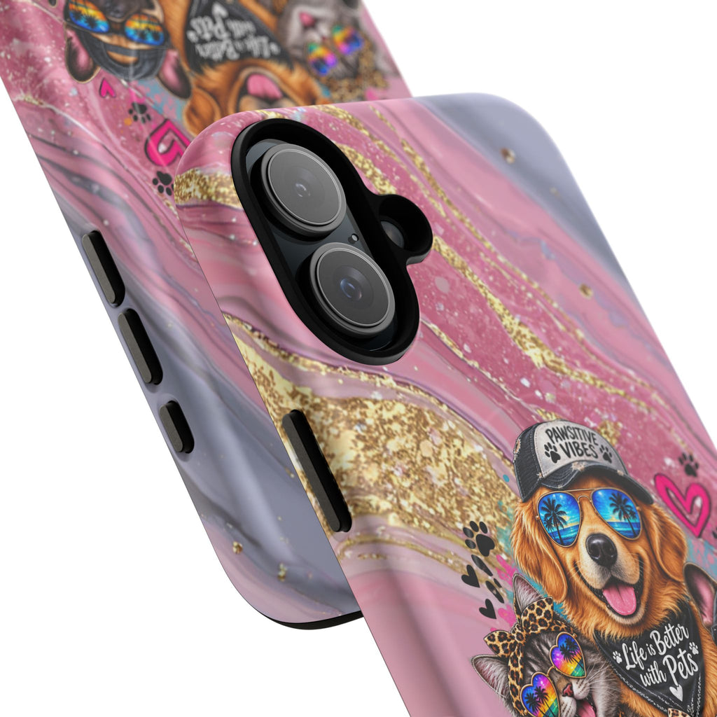 Tough Magnetic Case — Colorful ‘Life Is Better With Pets’ Dog & Cat Phone Cover