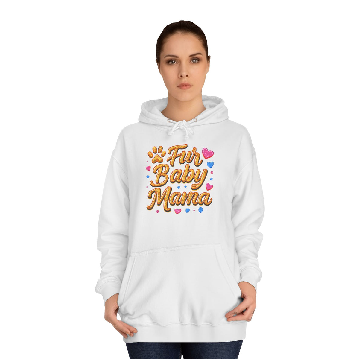 Fur Baby Mama Hoodie — Cute Paw Print Pet Mom Pullover