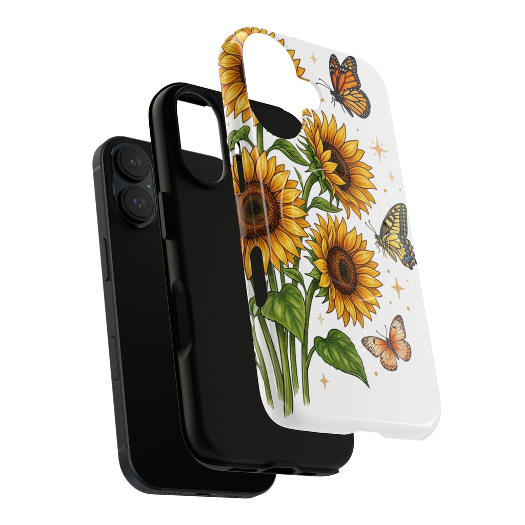 Sunflower & Butterflies Tough Magnetic Phone Case