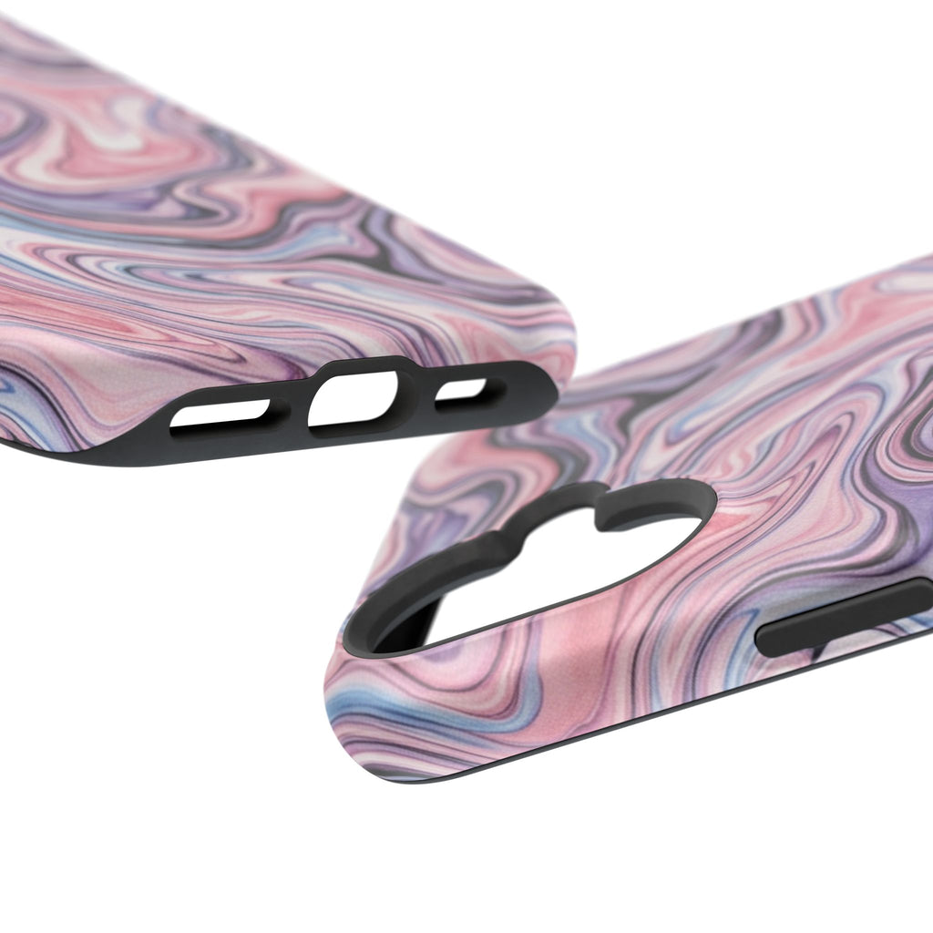 Marbled Pink Swirl Phone Case — Magnetic Impact-Resistant Protection