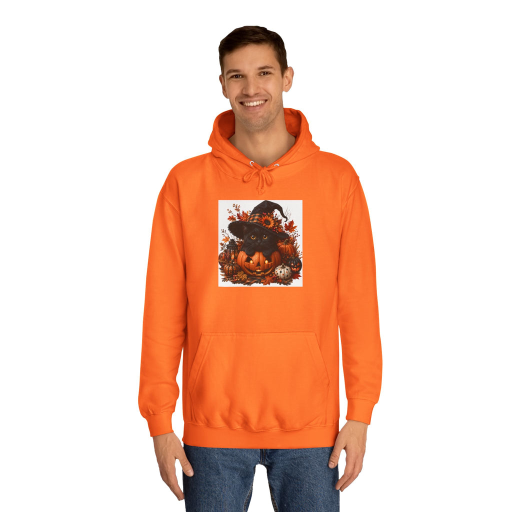 Halloween Pumpkin Witch Hoodie — Cute Spooky Fall College Sweatshirt