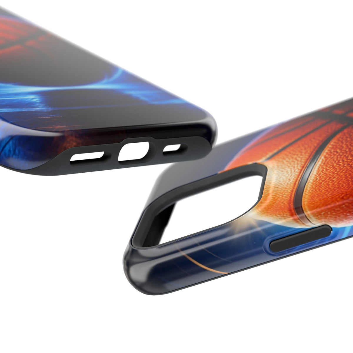 Basketball Magnetic Impact-Resistant Phone Case — Neon Court Design