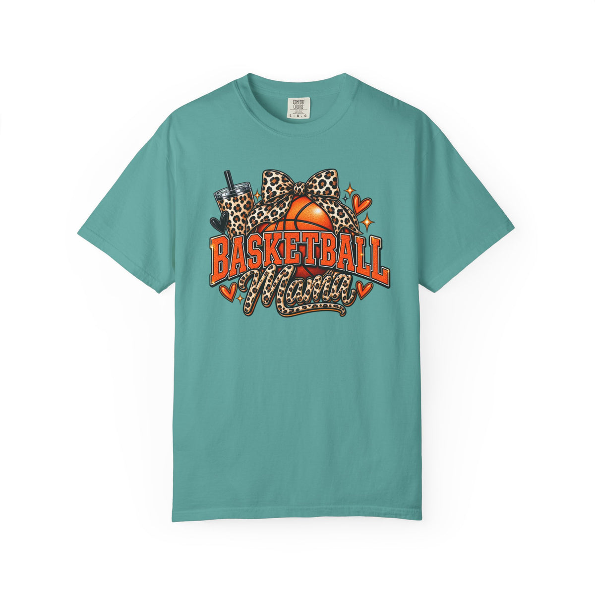 Basketball Mama T-Shirt — Leopard Print Hoop Mom Tee