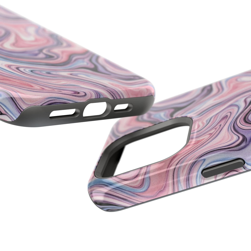 Marbled Pink Swirl Phone Case — Magnetic Impact-Resistant Protection