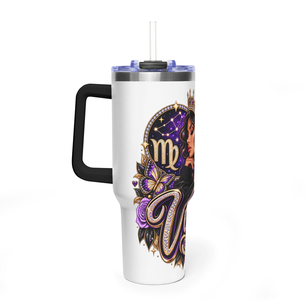 Virgo Zodiac 40oz Thermal Tumbler - Queen Virgo Astrology Travel Mug