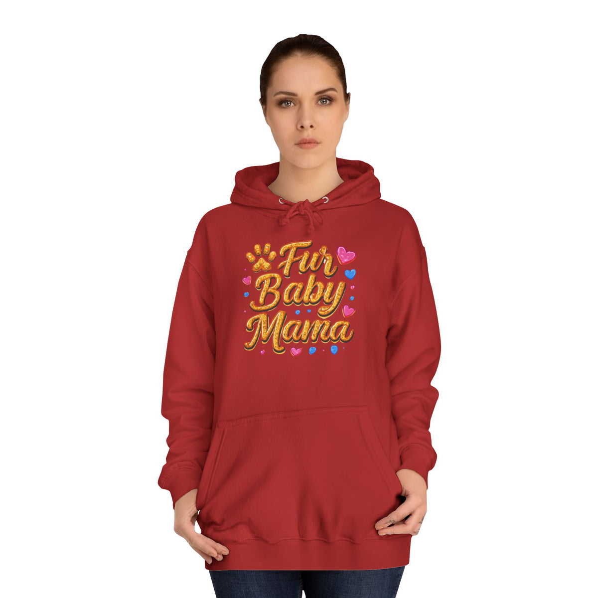 Fur Baby Mama Hoodie — Cute Paw Print Pet Mom Pullover
