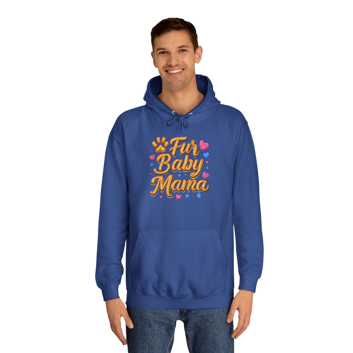 Fur Baby Mama Hoodie — Cute Paw Print Pet Mom Pullover