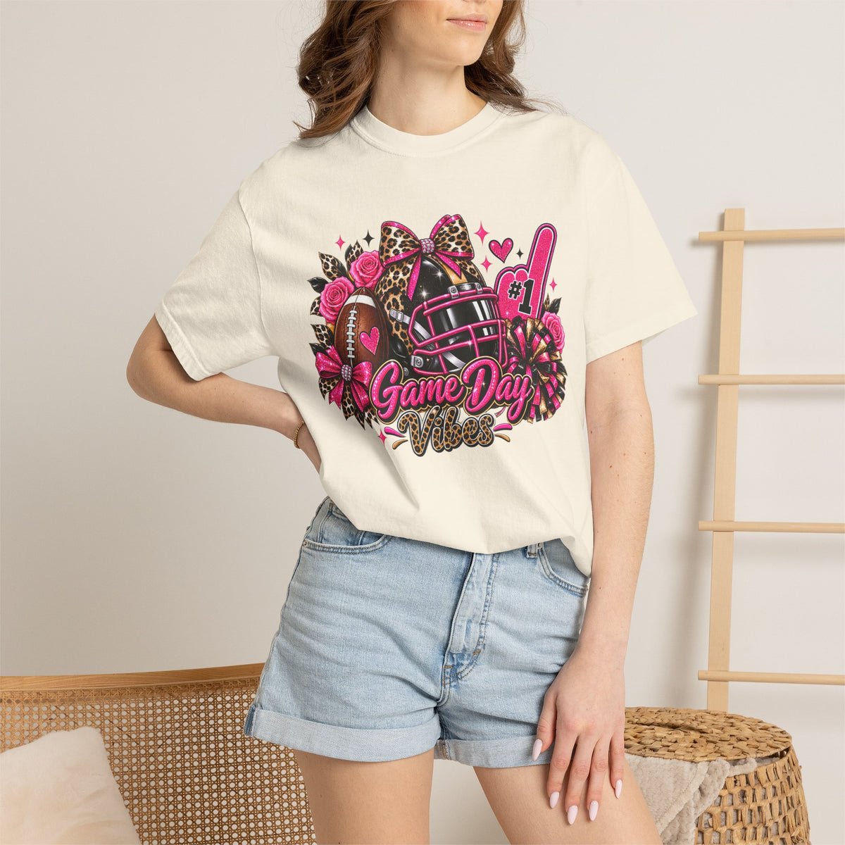 Game Day Pink Football T-Shirt