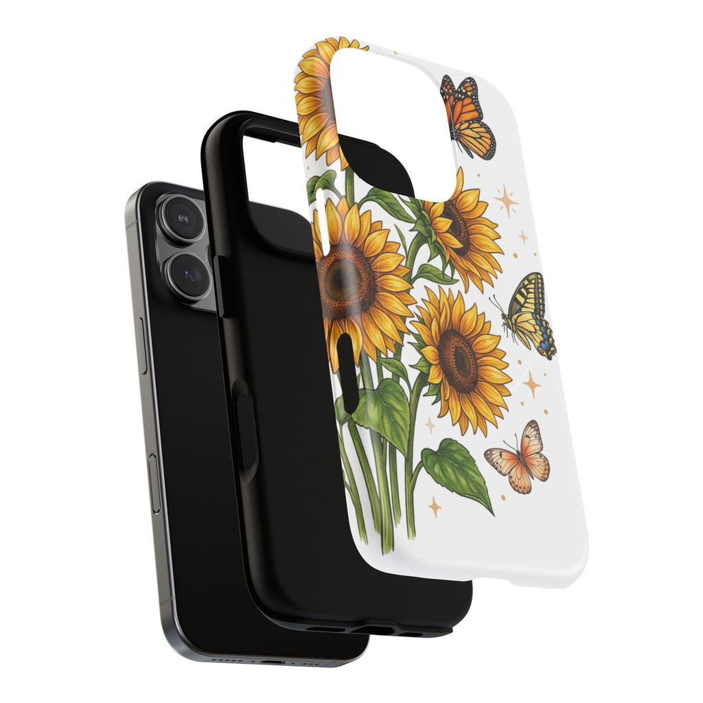 Sunflower & Butterflies Tough Magnetic Phone Case