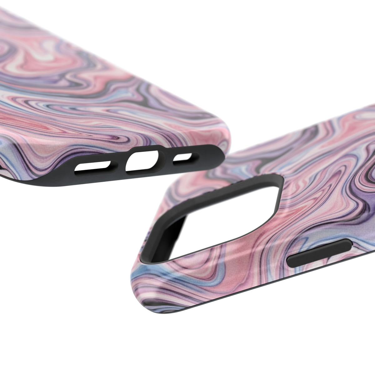 Marbled Pink Swirl Phone Case — Magnetic Impact-Resistant Protection